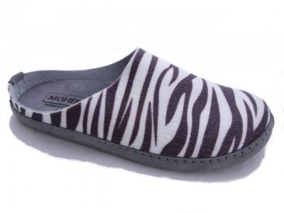 SHEPHERD Stripe White/Brown - Removable footbed