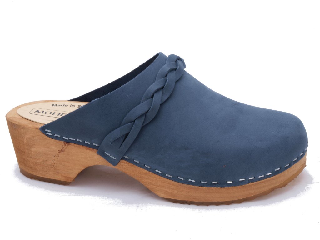 EMMY Navy - classic swedish clogs and wooden shoes - WOODEN CLOGS ...